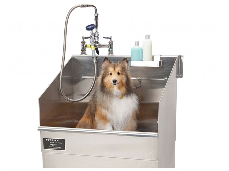 Stainless Steel Step In Dog Grooming Tub